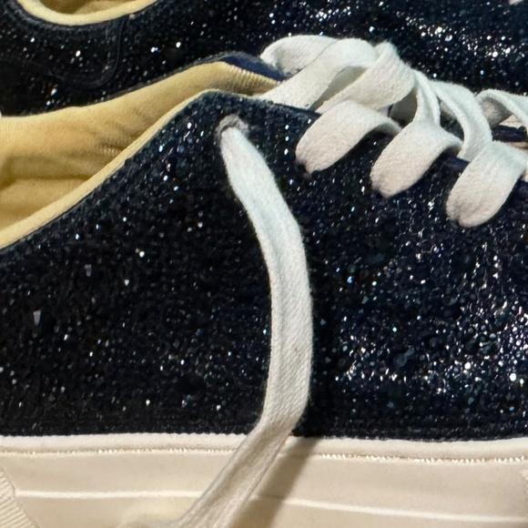 Blue by Betsey Johnson Sidny Rhinestone Embellished  Platform Lace up (7.5) - Picture 14 of 14